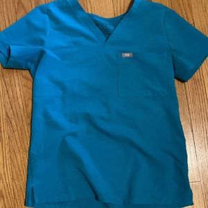 Teal Catarina™ One-Pocket Scrub Top
